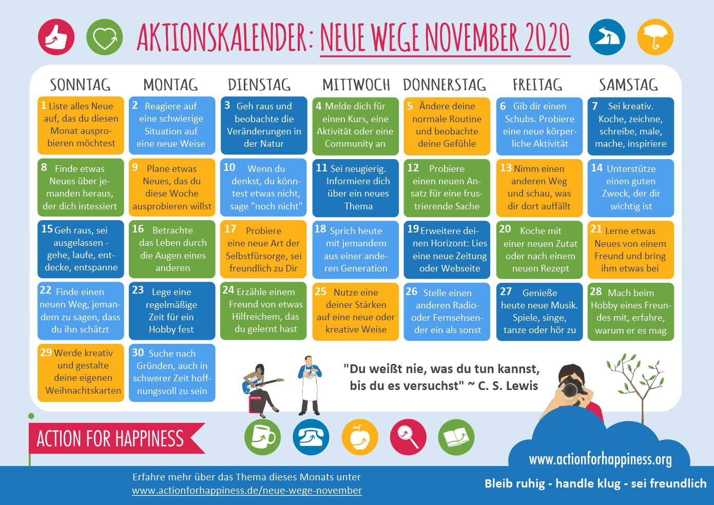 Kalender Action for Happiness Deutschland