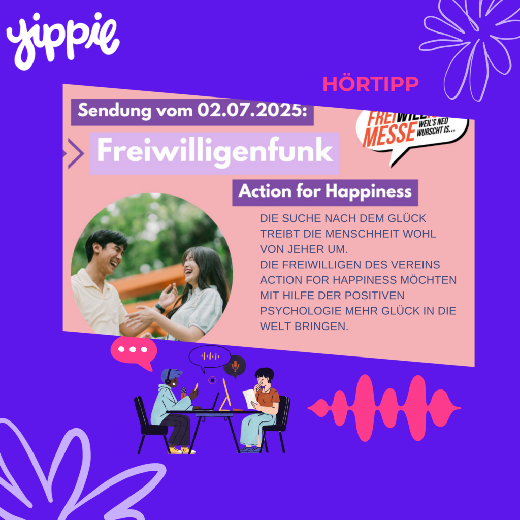 Freiwilligenfunk von der Freiwilligenmesse zu Action for Happiness